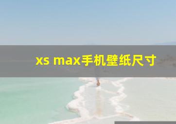 xs max手机壁纸尺寸